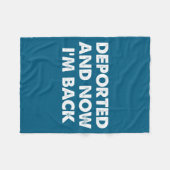 (on Back) Derted And Now I'm Back Funny Quote Men  Fleece Deken (Voorkant (Horizontaal))