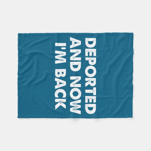 (on Back) Derted And Now I'm Back Funny Quote Men  Fleece Deken (Voorkant (Horizontaal))