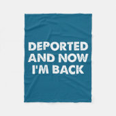 (on Back) Derted And Now I'm Back Funny Quote Men  Fleece Deken (Voorkant)