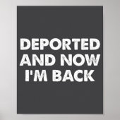 (on Back) Derted And Now I'm Back Funny Quote Men  Poster (Voorkant)