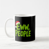 On Back Eww People Santa Hat Green Funny Christmas Koffiemok (Links)