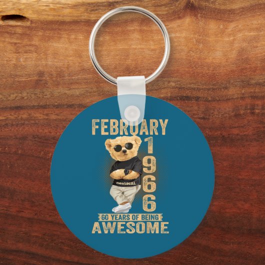 (on Back) February 1966 60th Birthday 60 Years Ted Sleutelhanger (Voorkant)