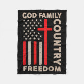 On-back God Family Country Dom Patriotic Christian Fleece Deken (Voorkant)