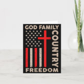 On-back God Family Country Dom Patriotic Christian Kaart (Voorkant)