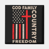 On-back God Family Country Dom Patriotic Christian Magneet (Voorkant)