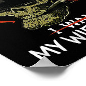 (on Back) I Do What My Wife's Want Funny Skull Mil Poster (Hoek)
