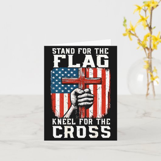 On-back Stand For Flag Kneel Cross Patriotic Chris Kaart (Gele Bloem)