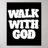 On Back Walk With Jesus God Christian Men Women Sa Poster (Voorkant)
