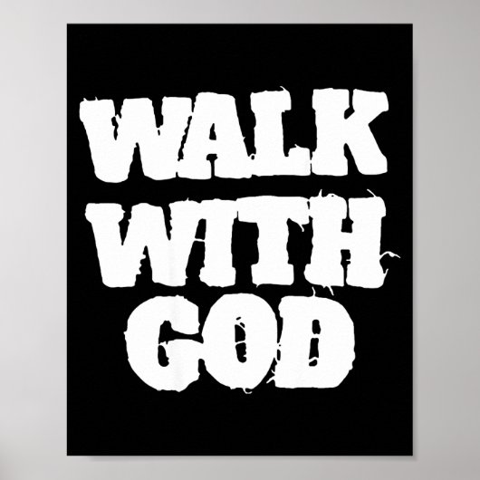 On Back Walk With Jesus God Christian Men Women Sa Poster (Voorkant)