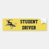 On Broom Student Driver Bumper Sticker (Voorkant)