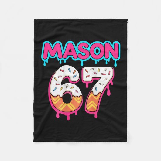 (on Ck) Six Seven Ice Cream Drip Sport 67 Mason Me Fleece Deken (Voorkant)