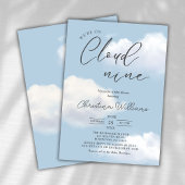 ☁️✨ On Cloud 9 Baby shower Invitation ✨☁️ Kaart