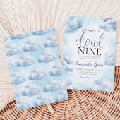 On Cloud 9 Baby Shower Kaart