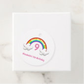 On Cloud 9! Rainbow Birthday Bedankjes Labels (In situ)