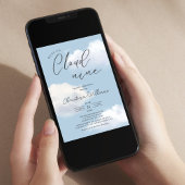 On Cloud Nine Baby Shower Uitnodiging