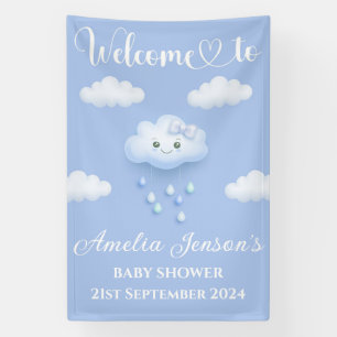 On Cloud Nine Baby shower Wandbanner/Welkomstbord Spandoek