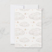 On Cloud Nine Neutral Teddy Bear Baby Shower Bedankkaart (Achterkant)