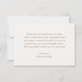 On Cloud Nine Neutral Teddy Bear Baby Shower Bedankkaart (Achterkant)