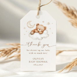 On Cloud Nine Neutrale Teddybeer Baby Shower Favor Cadeaulabel
