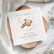 On Cloud Nine Neutrale Teddyshower Babyfeest 