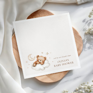 On Cloud Nine Neutrale Teddyshower Babyfeest  Servet