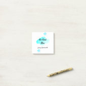 On Cloud nine pastel blauwe wolken ster vrijgezell Post-it® Notes (Op bureau)