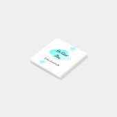 On Cloud nine pastel blauwe wolken ster vrijgezell Post-it® Notes (Schuin)