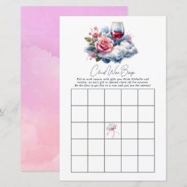 On Cloud Wine Bruidsfeest Bingo Spel
