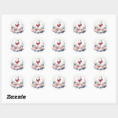 On Cloud Wine Bruiloftsfeest Ronde Sticker (Vel)