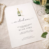 On Cloud Wine Champagne Bridal Shower Invitation Kaart