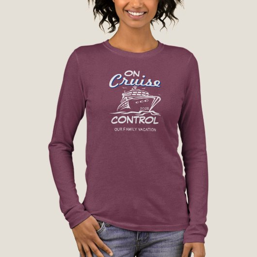 On Cruise Control PERSONALIZED Family Vacation Tri-Blend Shirt (Voorkant)
