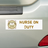 On Duty custom Nurse bumpersticker (Op auto)