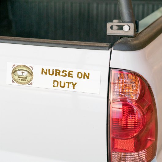 On Duty custom Nurse bumpersticker (Op Truck)