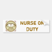On Duty custom Nurse bumpersticker (Voorkant)