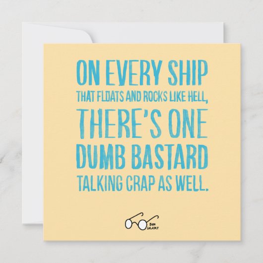 On Every Ship Feestdagenkaart (Voorkant)