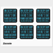 On Every Ship Vierkante Sticker (Vel)