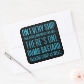 On Every Ship Vierkante Sticker (Envelop)
