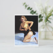 On Ice Pin Up Briefkaart (Staand voorkant)