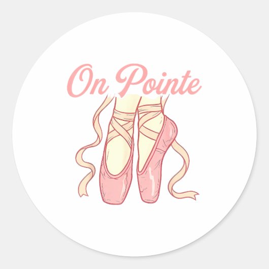 On Inte Ballet Funny Ballerina Pun Dance  Ronde Sticker (Voorkant)