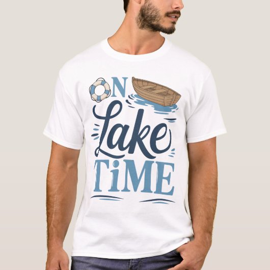 On Lake Time, zomervakantie T-shirt (Voorkant)
