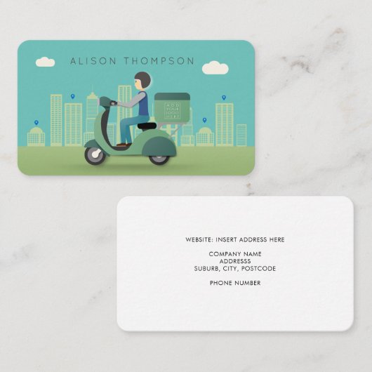 On line Shopping Freight Delivery Driver Service Visitekaartje (Voorkant / Achterkant)