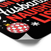 On My Husbands Naughty List Christmas  Poster (Hoek)
