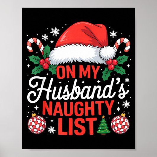 On My Husbands Naughty List Christmas  Poster (Voorkant)