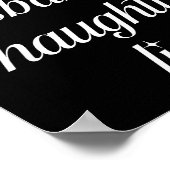 On My Husband's Naughty List Funny Husband Wife Co Poster (Hoek)