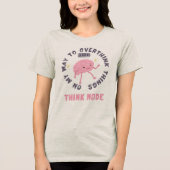 "On My Way to Overthink Things"- walking brain tee Tri-Blend Shirt (Voorkant)
