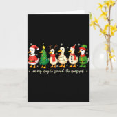 On My Way To Spread The Gospel Funny Goose Christi Kaart (Gele Bloem)