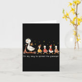 On My Way To Spread The Gospel Funny Goose Christi Kaart (Gele Bloem)