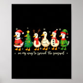On My Way To Spread The Gospel Funny Goose Christi Poster (Voorkant)