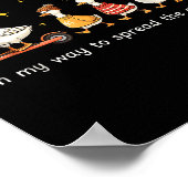 On My Way To Spread The Gospel Funny Goose Christi Poster (Hoek)