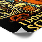 On My Wurst Behavior Funny Skeleton And Dog  Poster (Hoek)